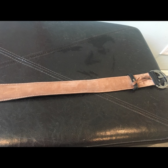 Gucci red green stripes w/ leather & silver buckle main image 6